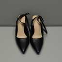 Womens Closed Toe Ankle Strap Heels Pointed Toe Pumps Shoes Slingback High Heel Wedding Dress Shoes (9, Black-3)
