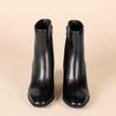 Amazon Essentials Women's Clean Heel Ankle Boots with Side Zipper, Memory Foam Insole, Size 7.5