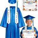 Kindergarten Graduation Cap and Gown 2026 Kids Set Preschool Unisex Grad Attire for Little Ones Tassel Certificate Toddler (Black, XS)