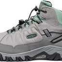KEEN Kids Targhee 4 Mid Height Durable Comfortable Waterproof, 1 Big Kid, Alloy/Granite Green