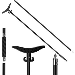 itayak 8.63ft/12.3ft Shallow Water Anchor Pole, Fiberglass Boat Anchor with T-Handle, Pole Anchor with 316 Stainless Tip for Boat, Fishing Kayak (Gloves Included)
