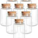 8-Pack 50ml (1.69 oz) Glass Bottles with Cork Stoppers  for Spell Bottles, Spice Jars, DIY Party Favors, Travel Memories & Plant Propagation  Empty Recyclable Containers for Crafts, Kitchen,Dcor