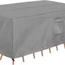 OutdoorLines Outdoor Waterproof Patio Table Furniture Set Covers - Square Couch Sectional Cover Outside Weatherproof Patio Furniture Covering for Deck, Lawn and Backyard 74" L x 74" W x 28" H, Grey
