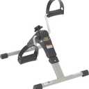 Drive Medical RTL10273 Deluxe Folding Pedal Exerciser with Electronic Display for Legs and Arms, Under Desk Bike Pedal Exerciser, Fully Assembled, No Tools Required, Black