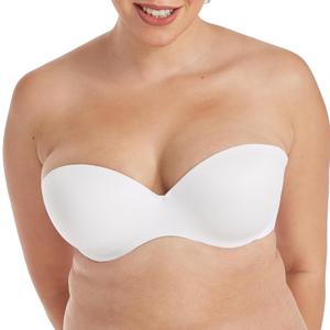 Maidenform Womens Maidenform Strapless Bra, Custom Lift Underwire Bras for Women, Convertible Straps, Supportive (White)