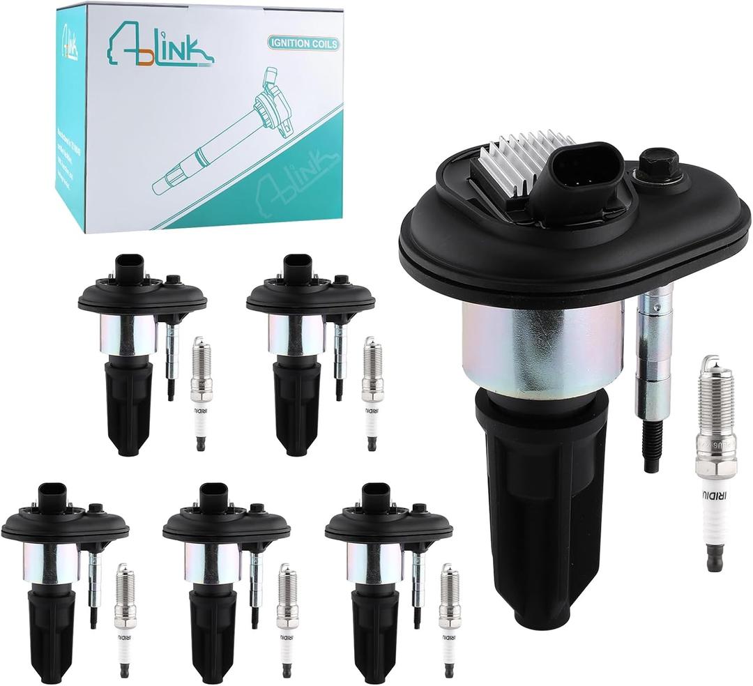 6PCS UF303 Ignition Coil Pack & 5019 Spark Plugs For Buick Rainier,Chevy Colorado Trailblazer,GMC Canyon Envoy,Hummer H3,Isuzu Ascender I-280 I-350 I-290 I-370,Saab 97X 2.8L 2.9L 3.5L 3.7L 4.2L
