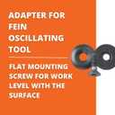 Fein Starlock Adapter Ring with Clamping Screw for Older MultiMaster Tools - Improves Torque Transfer by 40%, Compatible with MSx 636, MSx 636-1 and MSxe 636 II - 35222927050