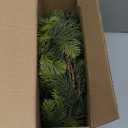 9FT Real Touch Norfolk Pine Christmas Garland with Light Winter Artificial Faux Greenery Garland Table Mantle Stairs Fireplace Wall Decor Outdoor Indoor Porch Home Decorations (Battery Not Included)