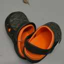 Dinosaur Orange Childrens Garden Clogs Slides Non-Slip Beach Pool, Size 10