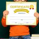 Certificate of Achievement Awards 30 Pcs Gold Award Certificates of Completion Paper Awards Certificate 8.5x11 Inch Graduation Diploma Achievements for Students Teachers School Supplies