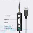 Wired Headphones with Microphone for PC, On-Ear Computer Laptop USB Headset with Noise Cancelling Microphone in-line Control for Home Office Online Class Skype Zoom, (3.5mm + USB)