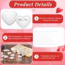 Landical 200 Sets Blank Heart Button Pin Parts 2.24 Inch Heart Shaped Maker Supplies for Button Maker Machine, DIY Badge Includes Metal Top Cover and Bottom Cover with Pin, Clear Film