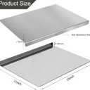 L-Shaped Stainless Steel Cutting Board for Kitchen,Small Cutting Boards 15x11 Inch Non-Slip Dishwasher Safe Double-Sided Use for Suitable for Meat, Fruits, Vegetables, BreadBaking
