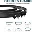 Flexible Bendable Ceiling Curtain Track, 9.8ft (3m) PVC, Metal, Plastic & Stainless Steel, Black, Ceiling Mounted