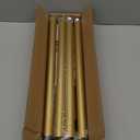 Gold Curtain Rods, Room Darkening Rod for Windows 48 to 90 Inches(4-7.5Ft), Wrap Around Curtain Rods, Heavy Duty Blackout Drapery, Modern Decorative Window Treatment Rod, Gold