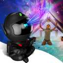 Astronaut Galaxy Projector, Star Projector Galaxy Light, Night Light for Kids, Nebula Ceiling LED Lamp, Room Decor, with Timer and Remote, Gifts for Birthdays (Black)