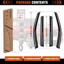 Rain Guards Fit for Toyota RAV4 2019 2020 2021 2022 2023 2024 2025, Tape-On Window Deflector Extra Durable Side Sun Rain Guard 2019-2025 RAV4 Visor Deflectors Black 4 PCS
