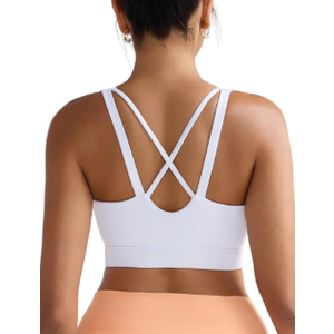 RUNNING GIRL High Impact Sports Bras for Women, High Support Running Sports Bra Moulded Cup Strappy Sports Bras, Large 