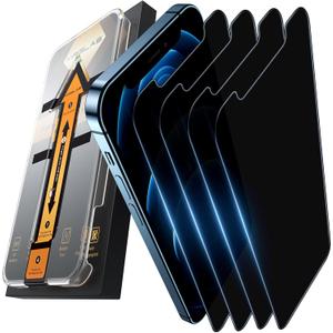 MRGLAS 4-Pack Screen Protector for iPhone 16 Pro [9H+ Military-grade Aerospace Glass][Auto-Alignment Kit][HD Clear] Shatterproof Tempered Glass Film for 16 Pro 6.3" Case-Friendly, Zero-bubble