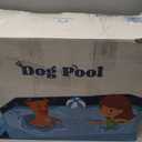 Peteast Foldable Dog Pool - Extra Large 71" x 39" x 12" Hard Plastic Portable Pet Bath Tub with Non-Slip & Reinforced Stability, Collapsible Design for Indoor Outdoor Backyard Use (Blue)
