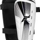 Franklin Sports Soccer Shin Guards for Youth + Adults - Superlight for Men, Women + Kids - (2) Shin Guard Set for Boys + Girls - Medium White