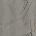 LANYO LILI Women’s Wrap Top Cropped Sweater V-Neck Long Sleeve Ribbed Knit Pullover with Side Tie, Small