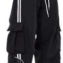 Cargo Sweatpants for Men Women High Waisted Straight Leg Baggy Sweatpants Hip Hop Track Pants Casual Trousers (XL)