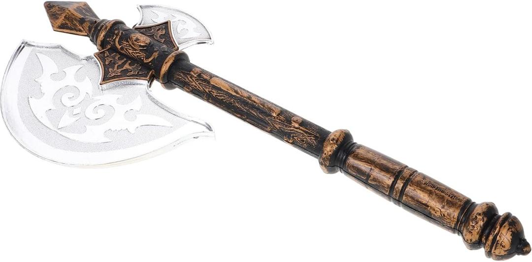 Amosfun Halloween Viking Cosplay Axe Props Halloween Pirate Axe Party Costume Accessory Photo Booth Props 15.74 Inch Multi