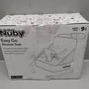 Nuby Easy Go Booster Seat - Travel Booster Seat for Babies and Toddlers - Holds Up to 35 Pounds - 9+ Months - Gray Chevron
