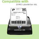 Compatible 4" x 6" Direct Thermal Label Replacement for DYMO 1744907 Postage Address Shipping Compatible with Dymo 4XL, Rollo & Zebra Printer Permanent Adhesive (6 Rolls, 220 Labels/Roll)