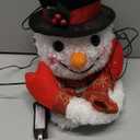 Christmas Snowman Tree Topper Projector, Lighted 3D Snowman Hat with Rotating LED Snowflake Projection, Unique Holiday Tree Decoration for Christmas Party, Home Festive Dcor