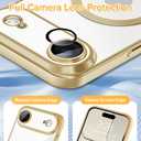 Hython Magnetic Clear for iPhone Air Case with Camera Lens Protector [Compatible with MagSafe] Luxury Plating Edge Slim Soft TPU Cover Protective Phone Case for iPhone Air 6.5", Matte Gold