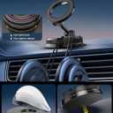 2026 Ultra Magnetic Car Phone Holder Mount for Magsafe | 96LBS Vacuum Suction 2800gf Magnetic Hold 360 Adjustable Foldable for iiPhone 17 Pro Max-12 Dashboard /Windshield