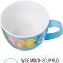 Silver Buffalo Care Bears Ceramic Soup Mug Featuring Good Luck Bear, Cheer Bear, Friend Bear, Funshine Bear, and Grumpy Bear, 24 Ounces