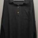 Womens Tops Waffle Knit V-Neck Long Sleeve T-shirts Button Down with Pockets Tunic Fashion Clothing, XXLarge