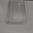 ZEXALOR Clear Plastic Storage Bin with Lid, Organizer for Pantry, Office, Bathroom, Kitchen, Snack, Tea Bag, Coffee Container (Small)