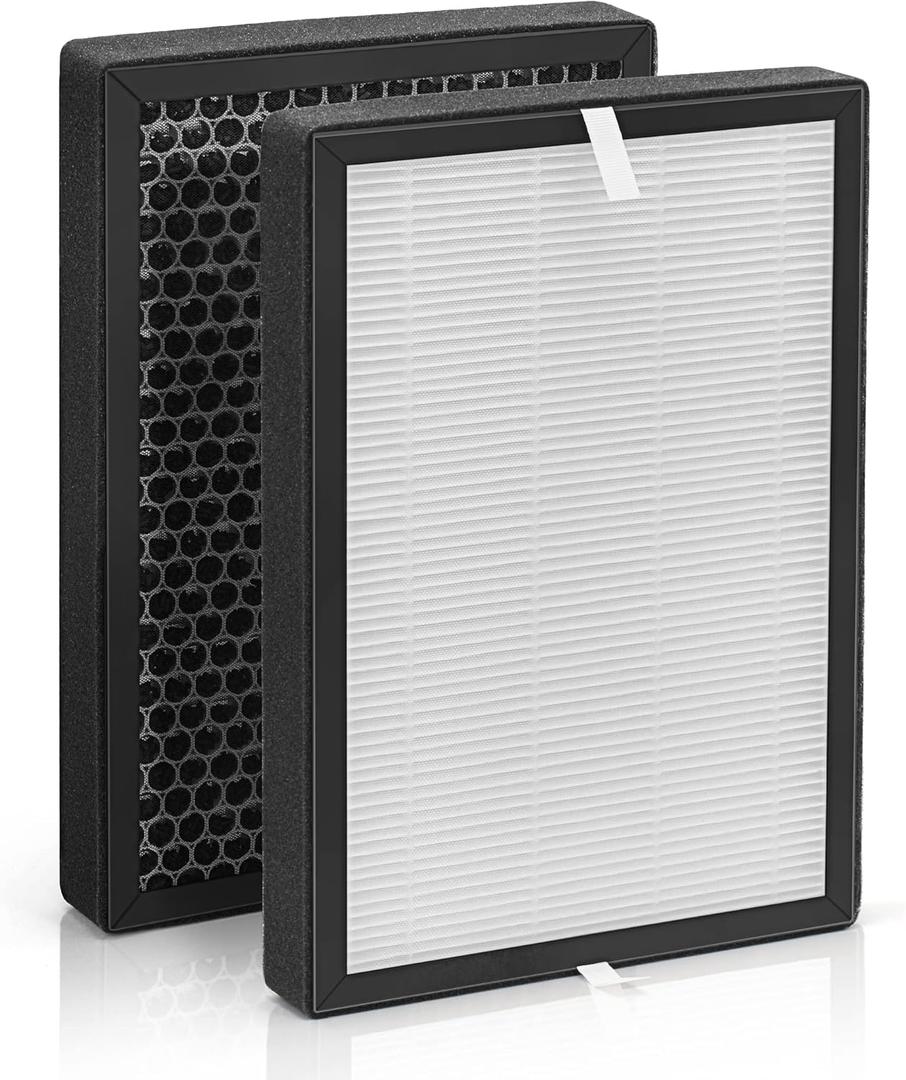 GL-FS32 Replacement Filter Compatible with Mooka Air Replacement Filter and AZEUS/KOIOS Air Purifiers 3-IN-1 Air Cleaner for Home FS32 True HEPA, Pre-filter and Activated Carbon, 2 Packs
