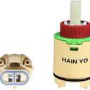 JH01GJ HK-40 Faucet Cartridge,Single Lever Faucet Cartridge,Compatible with Single Handle Tub and Shower Faucet,For Home Shower Cartridge Handle Cartridge Replacement,Commonly Used in Uberhaus Faucets