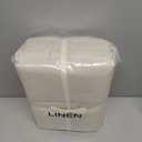 SONORO KATE 100% French Pure Linen Sheets, Breathable and Durable Linen King Size Sheets, Anti-Tear Linen Bed Sheets, Machine Washable, 16 Inch Deep Pocket - 4 Piece (Natural Linen, King)