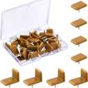 Maitys Plastic Drawer Glides and Slides Drawer Stoppers for Dresser Tack for Repairing Dressers, Square and L Shape(60 Pieces)