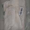 Cotton Linen Curtain with Trim Border, Blackout Room Darkening Lined and Unlined Curtain, Ivory, 88"x57"