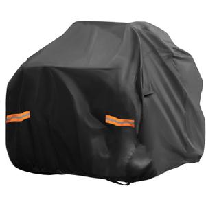 X AUTOHAUX ATV Cover for Can-am Outlander MAX XT DPS/XT-P Waterproof 4 Wheelers Quad Cover Outdoor Sun Rain Storage Protection 210D-PU Black 240x122x135cm