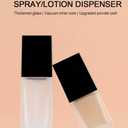 2 Pack 20ml/0.7oz Empty Frosted Glass Foundation Bottle, Travel Refillable Square Lotion Pump Bottles for Essential Oils Cream Cosmetic Foundation Emulsion