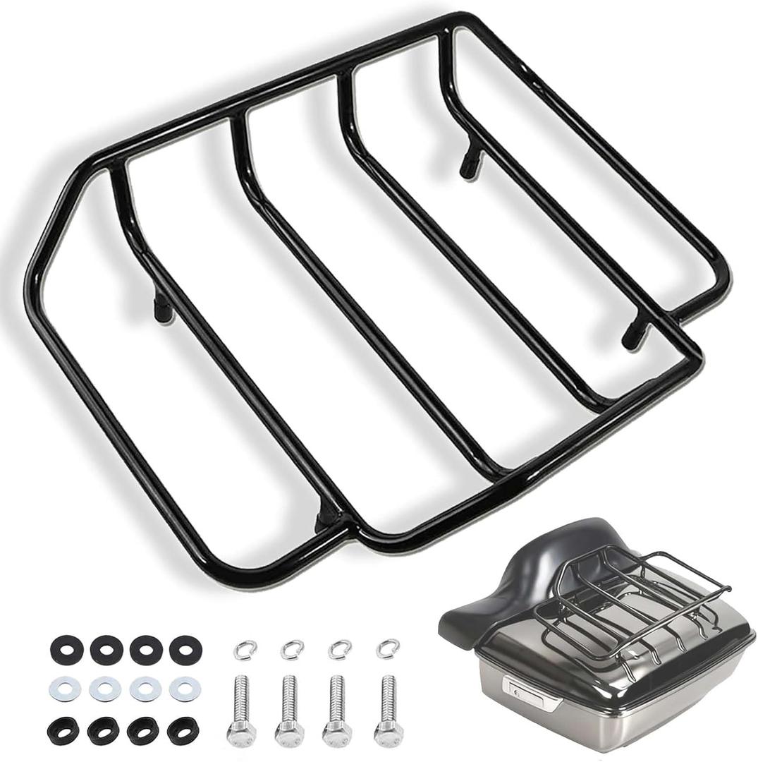 Motorcycle Tour Pack Luggage Rack, Black Trunk Top Rack for Harley Motorcycle 1984-2025, Compatible for Harley Touring Street Glide/Electra Glide/Road Glide/Road King/Ultra Limited/CVO ect