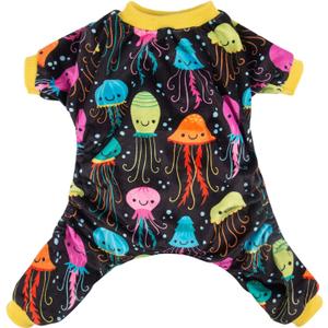 CuteBone Soft & Stretchy Dog Pajamas - Cozy Pet Jammies Breathable Jumpsuit for Small Dogs - All-Season Comfy Outfit Easy-On Pullover Design - Keeps Pets Warm & Comfortable P80M (Medium, A04-Jellyfish)