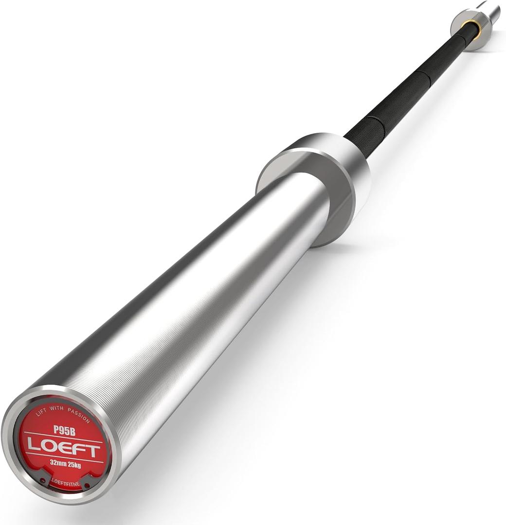 Professional Squat Bar, 32MM 55lb Squat Barbell for Powerlifting 95in/ 8Ft, Barbell for 2000 lbs Weight Capacity 205K PSI, Weight Bar Fit 2" Weights