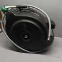 Retractable Garden Hose Reel, 65FT +6FT 5/8" Durable Wall Mounted Water Hose Reel with 180 Swivel Bracket, 9 Pattern Sprayer, 6Ft leader hose,Smooth Automatic Rewind, Any Length Lock.