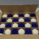 Soulchen 10 Ft Christmas Velvet Ball Garland Ornament for Christmas Tree, Xmas Balls String Garland Decoration for Xmas Tree Fireplace Railing Wreath Decorations(Cream, Royal Blue)