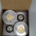 PAR16 LED Short Neck Recessed Spotlight Bulb, 6W(60W Equivalent) Curio Cabinet Light Bulb, Flicker-Free, 600 Lumens, Daylight 5000K, E26 Medium Base, Non-Dimmable, 4-Pack