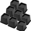 Ihomepark Bed Risers 3 Inch, Heavy Duty Square Furniture Frame Lift for Couch, Chair, Desk, Sofa and Bunk Bedpost, Set of 8